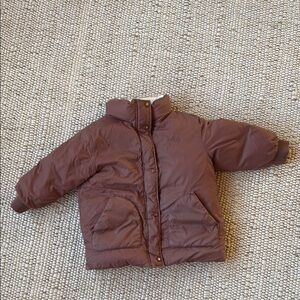 Brown Kids Puffer Jacket